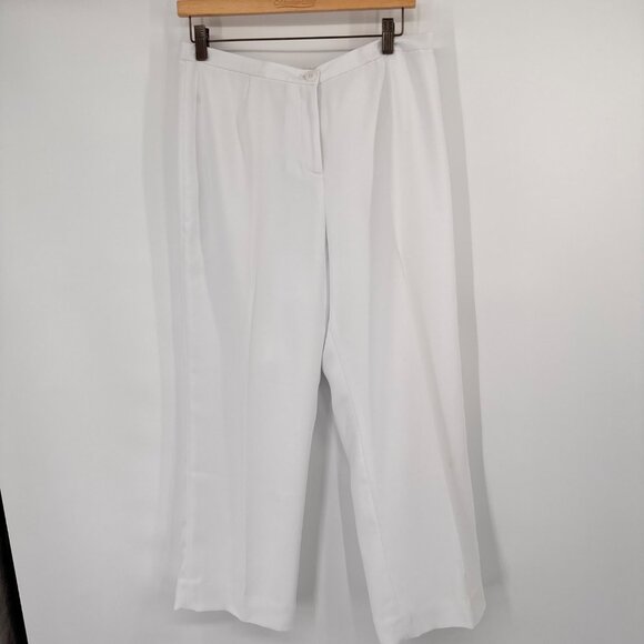Pendleton Womens White Polyester Dress Pants lined  Size 10 short ankle - Picture 10 of 11